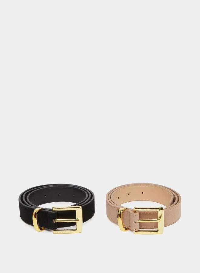 Styli  Pack of 2 - Skinny Belt for Women | Best Price UAE